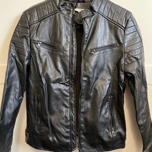 Zara boys faux leather biker jacket